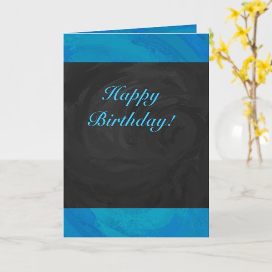 Ocean Blue Party Kaart (Gele Bloem)