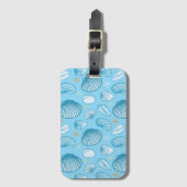 Ocean Blue Pattern Bagagelabel (Voorkant (verticaal))