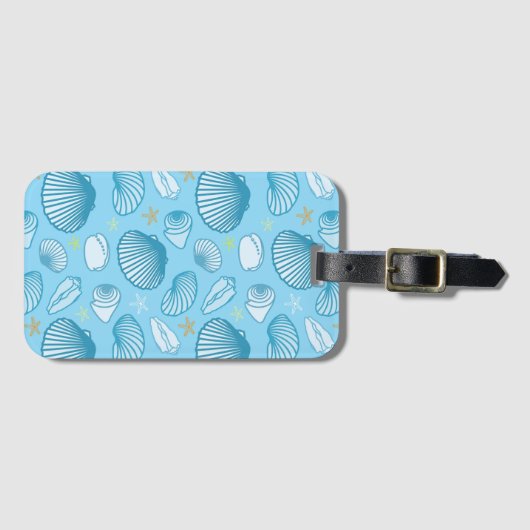 Ocean Blue Pattern Bagagelabel (Voorkant (horizontaal))