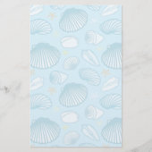 Ocean Blue Pattern Briefpapier (Voorkant)