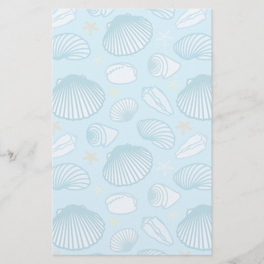 Ocean Blue Pattern Briefpapier (Voorkant)