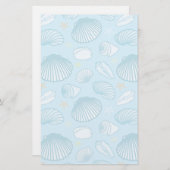 Ocean Blue Pattern Briefpapier (Voorkant / Achterkant)