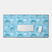 Ocean Blue Pattern Bureaumat (Keyboard & Muis)