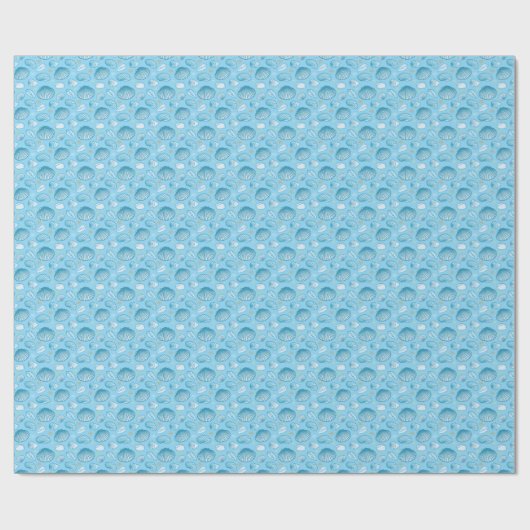 Ocean Blue Pattern Cadeaupapier (Vlak)