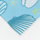 Ocean Blue Pattern Fleece Deken (Hoek)