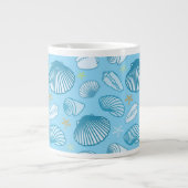 Ocean Blue Pattern Grote Koffiekop (Voorkant)