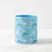 Ocean Blue Pattern Mok (Midden)