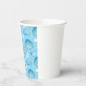 Ocean Blue Pattern Papieren Bekers (Links)