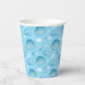 Ocean Blue Pattern Papieren Bekers (Voorkant)