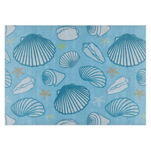 Ocean Blue Pattern Snijplank (Voorkant)