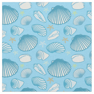 Ocean Blue Pattern Stof