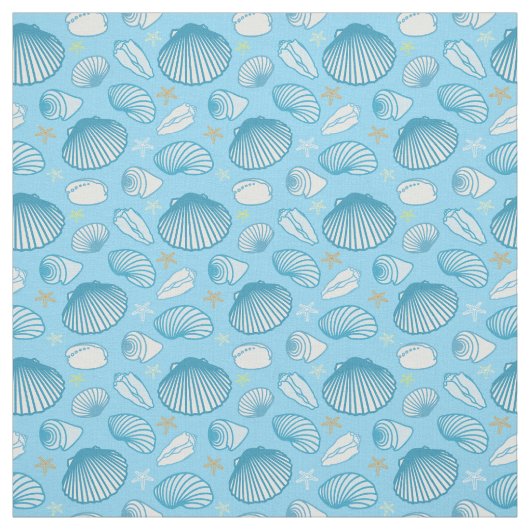 Ocean Blue Pattern Stof (Swatch)