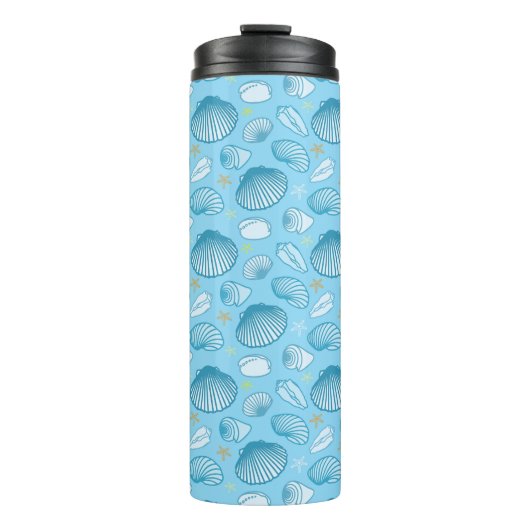 Ocean Blue Pattern Thermosbeker (Voorkant)