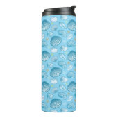 Ocean Blue Pattern Thermosbeker (Gedraaid links)