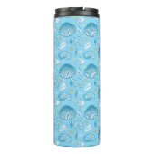 Ocean Blue Pattern Thermosbeker (Achterkant)