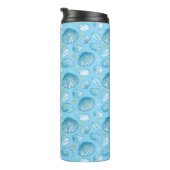 Ocean Blue Pattern Thermosbeker (Geroteerd rechts)