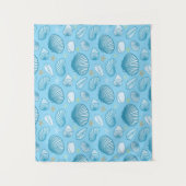 Ocean Blue Pattern Wandkleed (Voorkant)