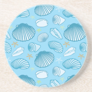 Ocean Blue Pattern Zandsteen Onderzetter