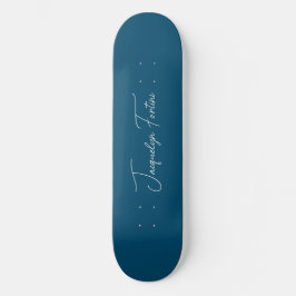 Ocean Blue Plain Elegante minimalistische kalligra Persoonlijk Skateboard