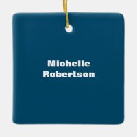 Ocean Blue Plain Minimalist Eigen Naam toevoegen