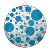 Ocean Blue Polka Dots Dartbord (Voorkant)