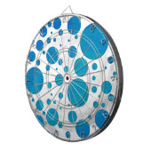 Ocean Blue Polka Dots Dartbord (Voorkant Rechts)