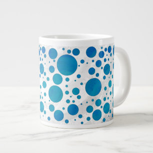 Ocean Blue Polka Dots Grote Koffiekop