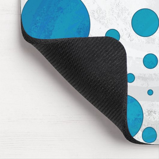 Ocean Blue Polka Dots Muismat (Hoek)