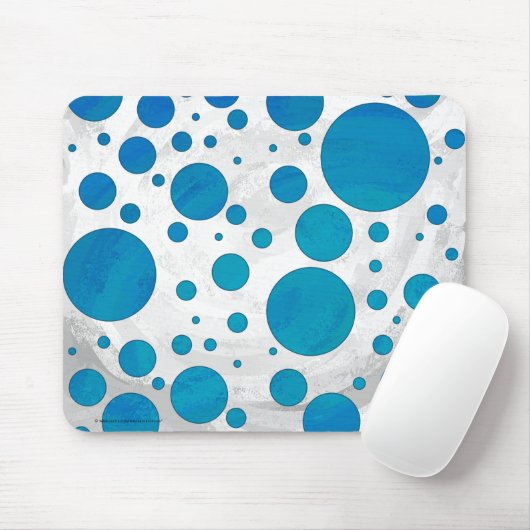 Ocean Blue Polka Dots Muismat (Met muis)