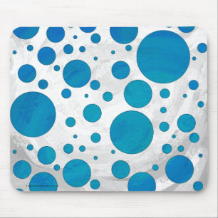 Ocean Blue Polka Dots Muismat