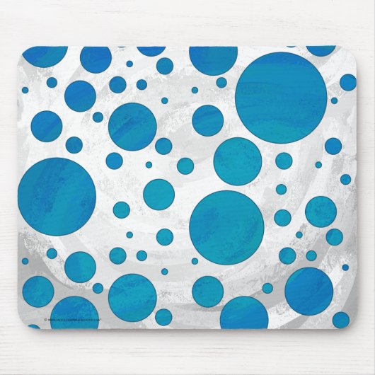 Ocean Blue Polka Dots Muismat (Voorkant)