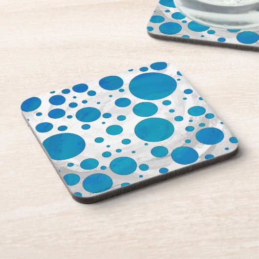 Ocean Blue Polka Dots Onderzetter (Linkerzijde)