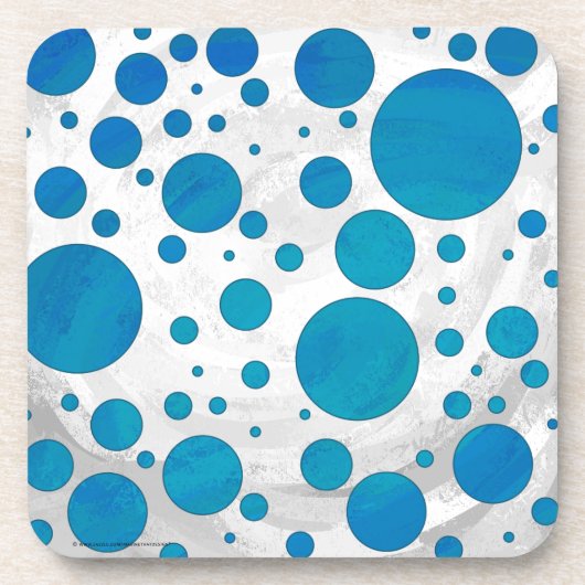 Ocean Blue Polka Dots Onderzetter (Voorkant)