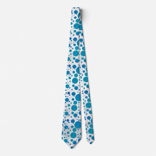 Ocean Blue Polka Dots Stropdas (Voorkant)