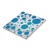 Ocean Blue Polka Dots Tegeltje (Zijkant)