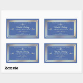 Ocean Blue Product Label Gold Lijst Roos (Vel)