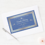 Ocean Blue Product Label Gold Lijst Roos (Envelop)