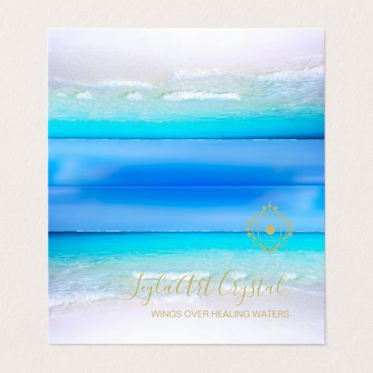 Ocean Blue Professional Visitekaartje (Buitenkant ongevouwen)