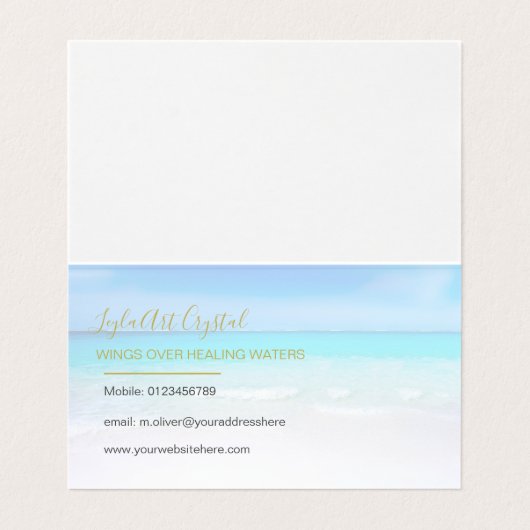 Ocean Blue Professional Visitekaartje (Binnenkant ongevouwen)