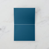 Ocean Blue, Regal Blue Folded Hartelijk dank Bedankkaart (Binnen)