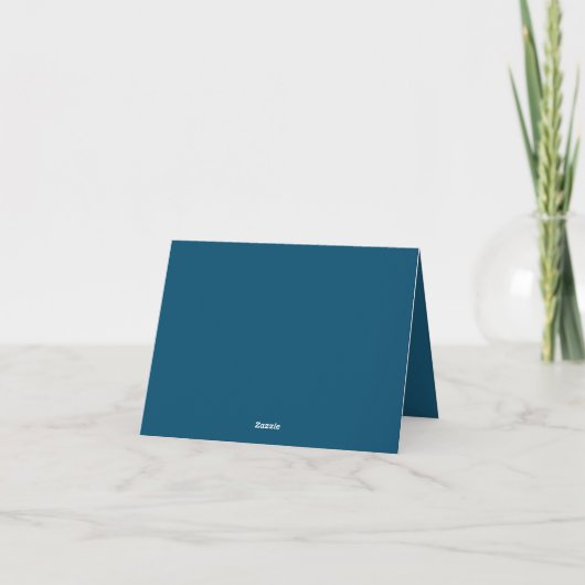 Ocean Blue, Regal Blue Folded Hartelijk dank Bedankkaart (Achterkant)