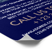 Ocean Blue, reisagent Adverteren Poster (Hoek)