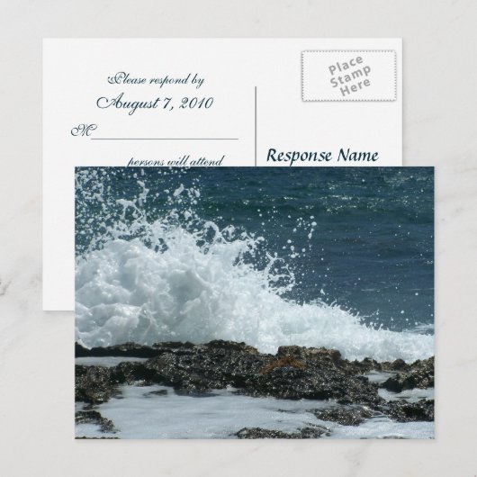 Ocean Blue/ Response Kaart (Voorkant / Achterkant)