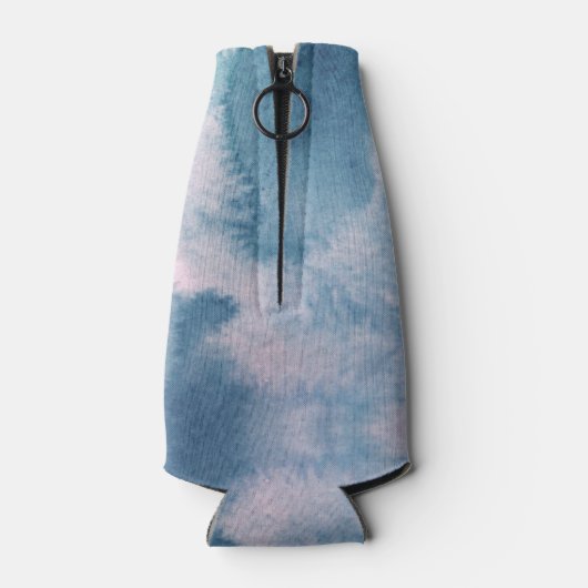 Ocean Blue Retro Tie Dye Flesjeskoeler (Achterkant)