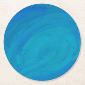 Ocean Blue Ronde Kartonnen Onderzetter (Voorkant)