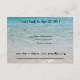 Ocean Blue Rsvp met liedje Aanvraag Kaartje