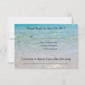 Ocean Blue Rsvp met liedje Aanvraag Kaartje (Voorkant)