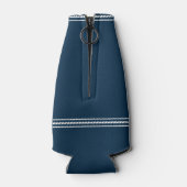 Ocean Blue Rustic Anchor Personalized Boat Name Flesjeskoeler (Achterkant)