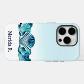 Ocean Blue Scallop-rand Case-Mate iPhone Case (Achterkant (horizontaal))