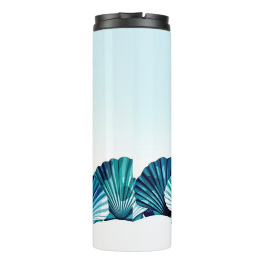 Ocean Blue Scallop-rand Thermosbeker (Achterkant)